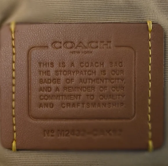 Coach Brown Leather and Tan Canvas Hobo Bag with Signature Crossbody Strap - Picture 6 of 12